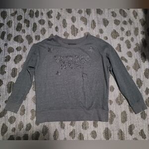 Victoria Sport Gray and Black Glitter Sweatshirt sz S